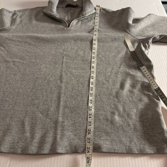 Ralph Lauren Polo Classic Quarter-Zip Sweater Gray Heather Casual Pullover - Picture 8 of 8